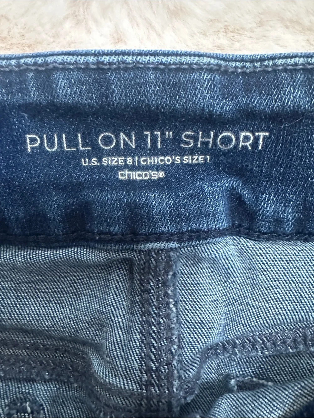 Chico's Indigo Denim Bermuda Shorts